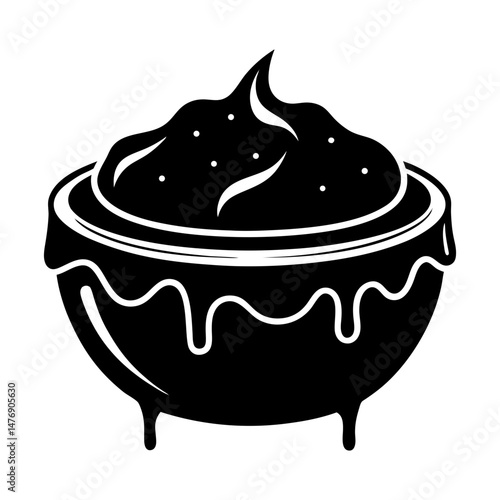 Custard silhouette vector