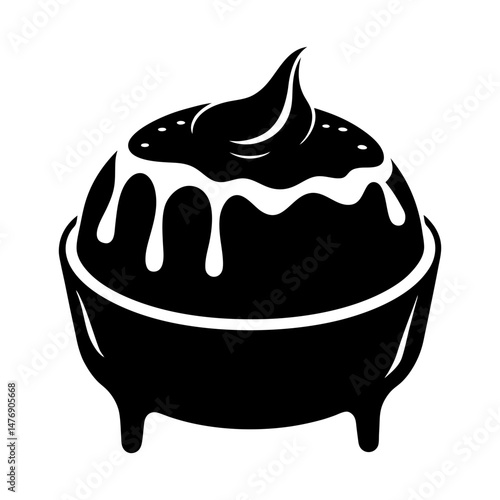Custard silhouette vector