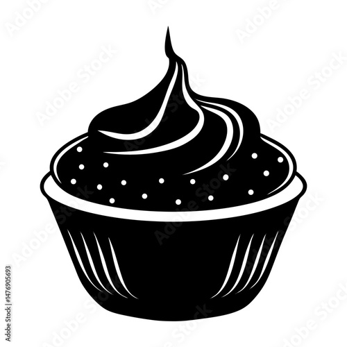 Custard silhouette vector