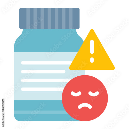 Medication Side Effects icon vector image. Can be used for ADHD.