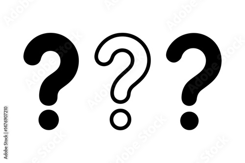 Question mark symbol design three question marks