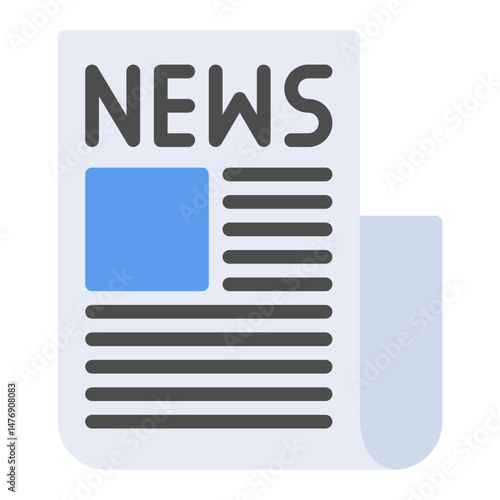 Newspaper icon vector image. Can be used for Press Freedom Day.