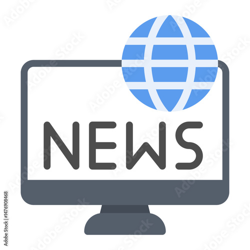 Social Media News icon vector image. Can be used for Press Freedom Day.