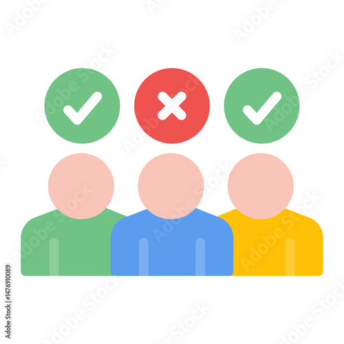 Discrimination icon vector image. Can be used for Bullying in Society.