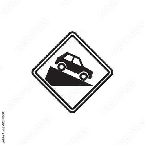 downhill road signs