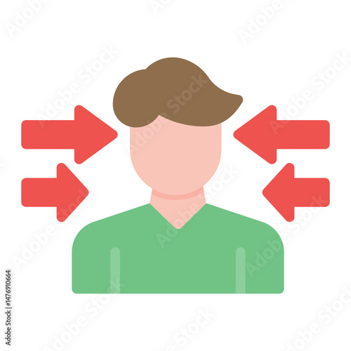 Peer Pressure icon vector image. Can be used for Bullying in Society.