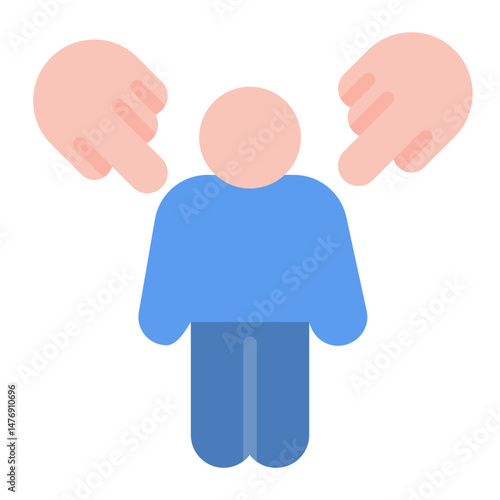 Prejudice icon vector image. Can be used for Bullying in Society.