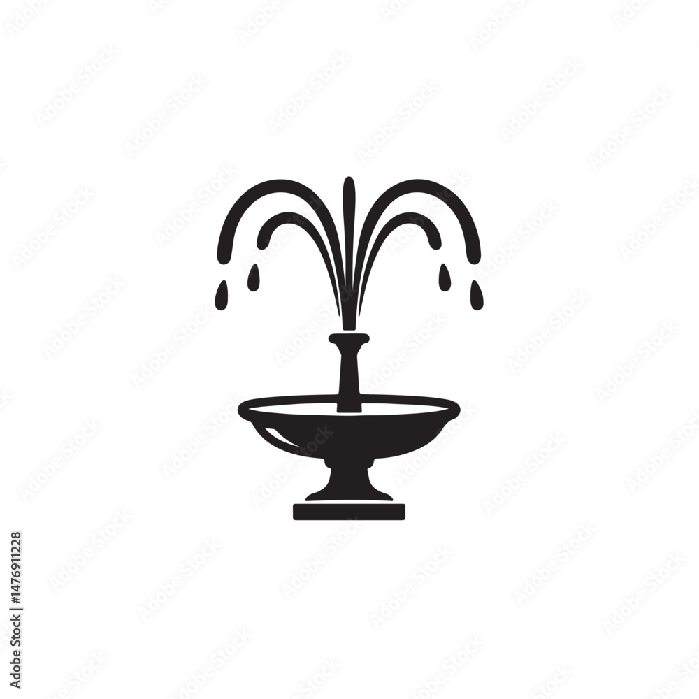 vector illustration of a water fountain vector illustration of a water fountain