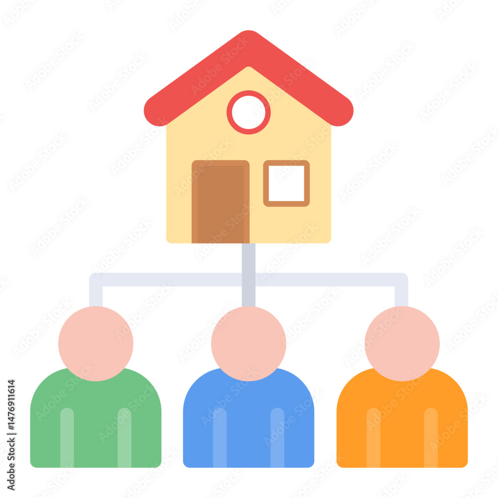 Fototapeta premium Inheritance icon vector image. Can be used for Inheritance.