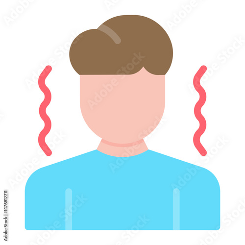 Chills icon vector image. Can be used for Allergy Symptoms.