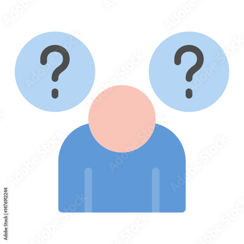 Confusion icon vector image. Can be used for Allergy Symptoms.