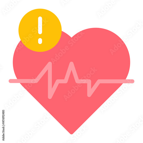 Elevated Heart Rate icon vector image. Can be used for Allergy Symptoms.
