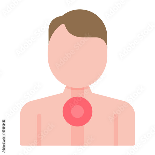 Difficulty Swallowing icon vector image. Can be used for Allergy Symptoms.