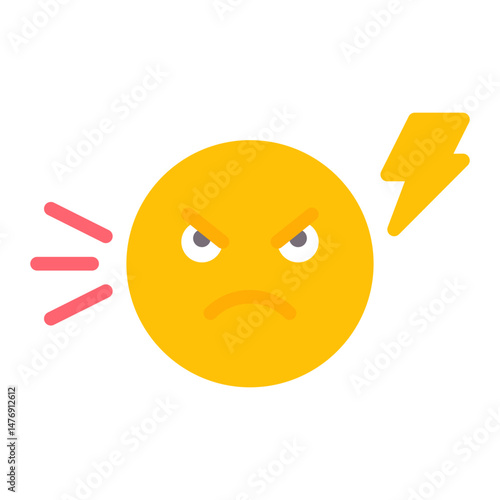 Irritability icon vector image. Can be used for Allergy Symptoms.