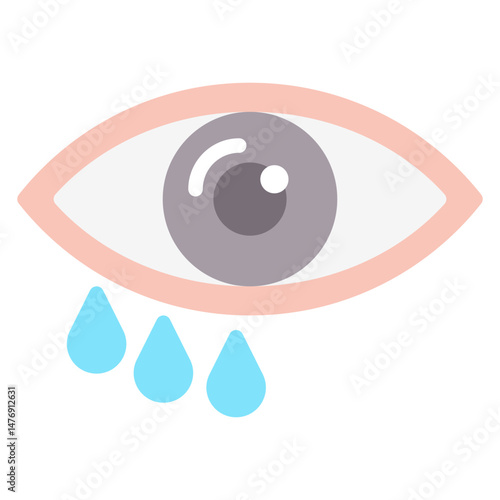 Itchy Eyes icon vector image. Can be used for Allergy Symptoms.