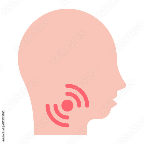 Throat Itching icon vector image. Can be used for Allergy Symptoms.