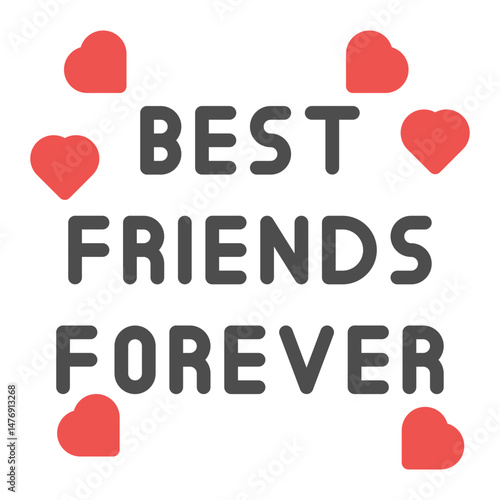 Best Friends Forever icon vector image. Can be used for Social Relationship.