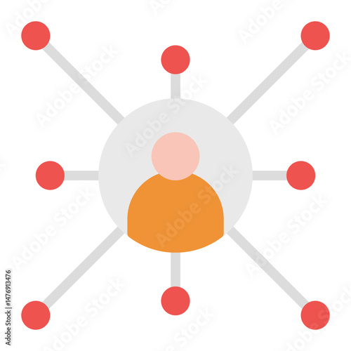 Connection Points icon vector image. Can be used for Social Relationship.