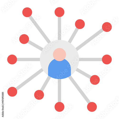 Network icon vector image. Can be used for Social Relationship.