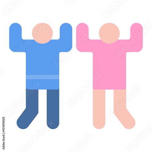 Playmates icon vector image. Can be used for Social Relationship.