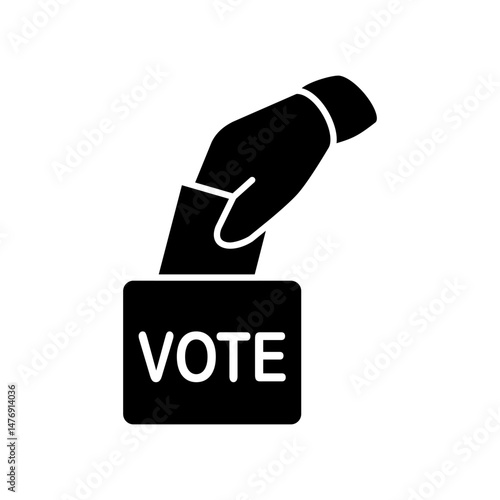 vote icon, flat style pictogram icon for ui or ux mobile app, vector illustration logo symbol design, isolated on white