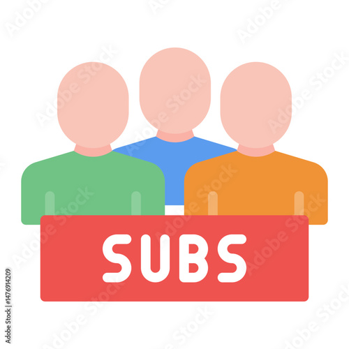 Subscribers icon vector image. Can be used for Social Relationship.