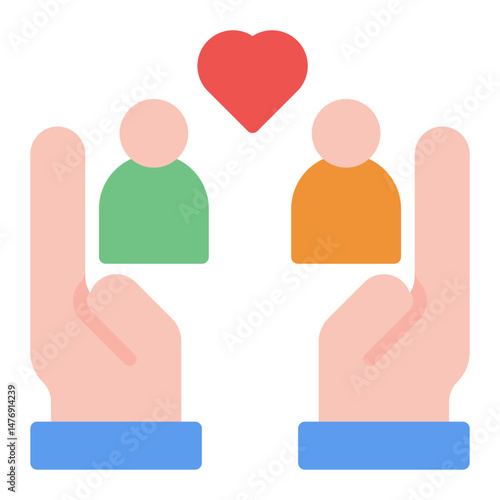 Twin Flames icon vector image. Can be used for Social Relationship.