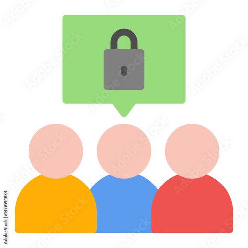 Confidentiality icon vector image. Can be used for Compilance and Regulation.