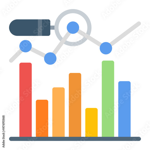 Market Dynamics icon vector image. Can be used for Market Research.