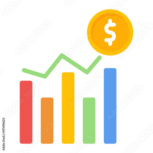 Trend icon vector image. Can be used for Market Research.