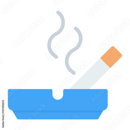 Ashtray icon vector image. Can be used for Smoking.