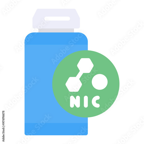 Nicotine icon vector image. Can be used for Smoking.