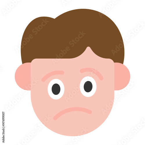 Confused icon vector image. Can be used for Human Emotions.