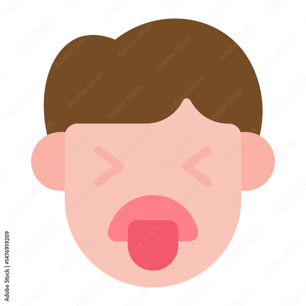 Disgusted icon vector image. Can be used for Human Emotions. Disgusted icon vector image. Can be used for Human Emotions.