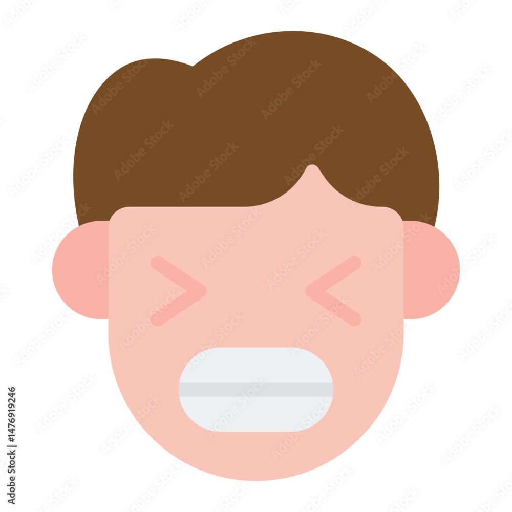Frustrated icon vector image. Can be used for Human Emotions. Frustrated icon vector image. Can be used for Human Emotions.