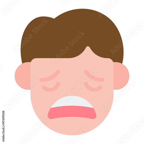 Disappointed icon vector image. Can be used for Human Emotions.