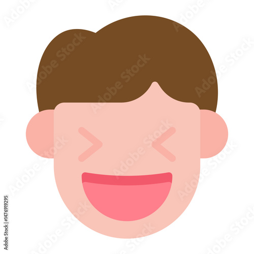 Happy icon vector image. Can be used for Human Emotions.