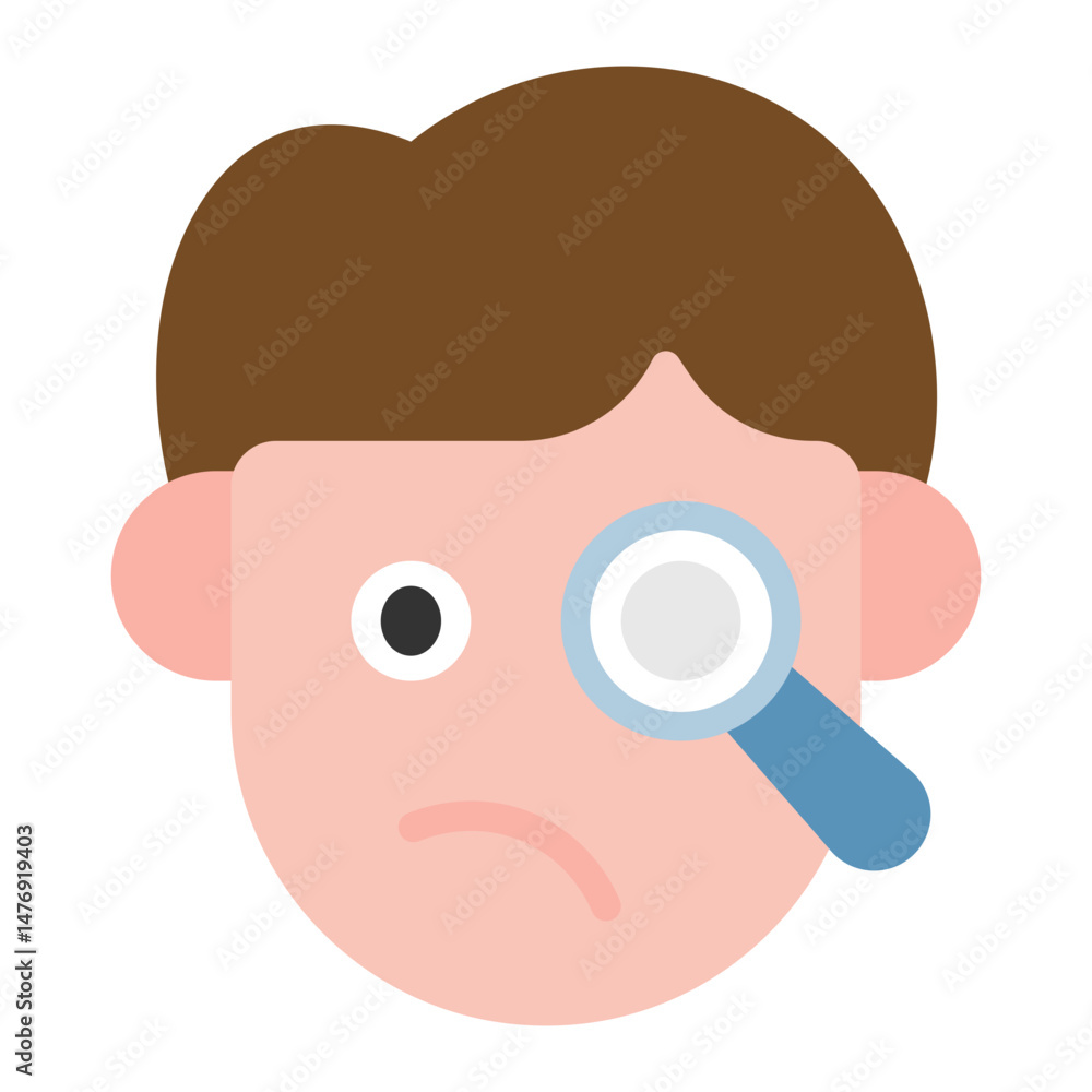Inquisitive icon vector image. Can be used for Human Emotions. Inquisitive icon vector image. Can be used for Human Emotions.