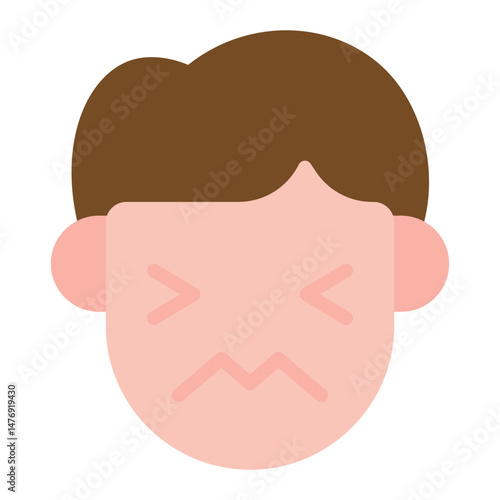 Insecure icon vector image. Can be used for Human Emotions.