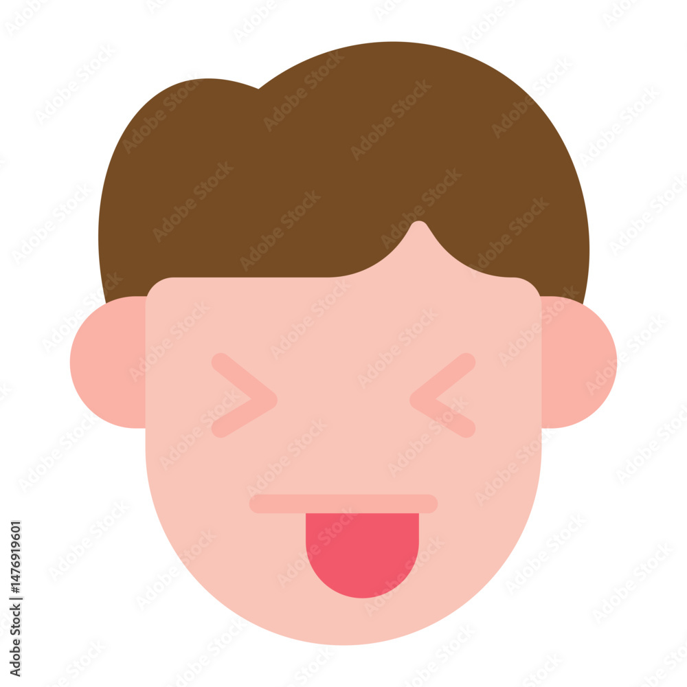 Playful icon vector image. Can be used for Human Emotions. Playful icon vector image. Can be used for Human Emotions.