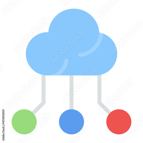 Cloud icon vector image. Can be used for Data Science.