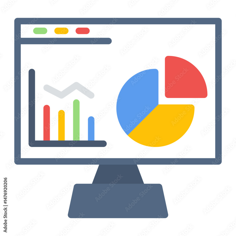 custom made wallpaper toronto digitalDashboard icon vector image. Can be used for Data Science.