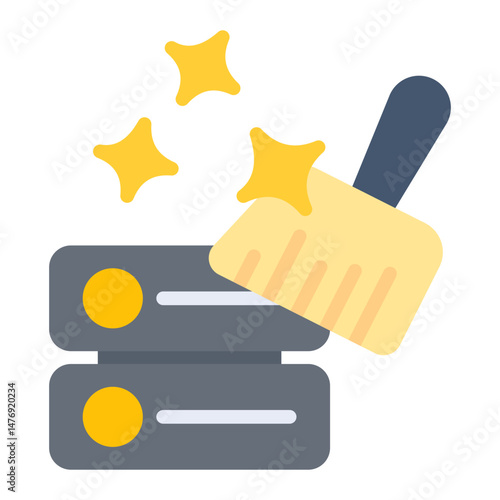 Data Cleaning icon vector image. Can be used for Data Science.