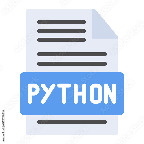 Python icon vector image. Can be used for Data Science.
