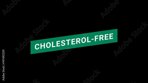 Cholesterol-Free Green Banner Animation