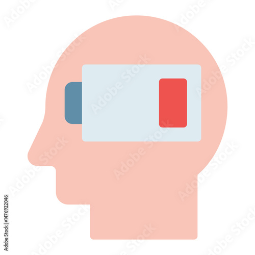 Emotional Drain icon vector image. Can be used for Burnout.