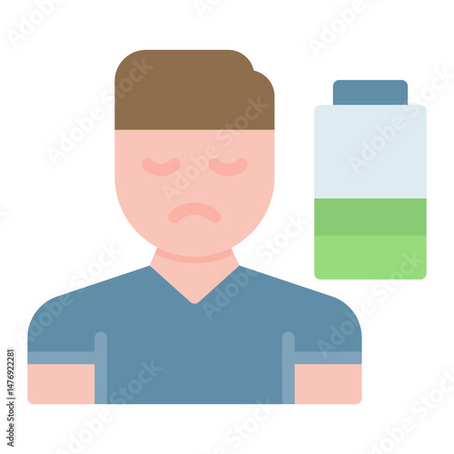 Fatigue icon vector image. Can be used for Burnout.