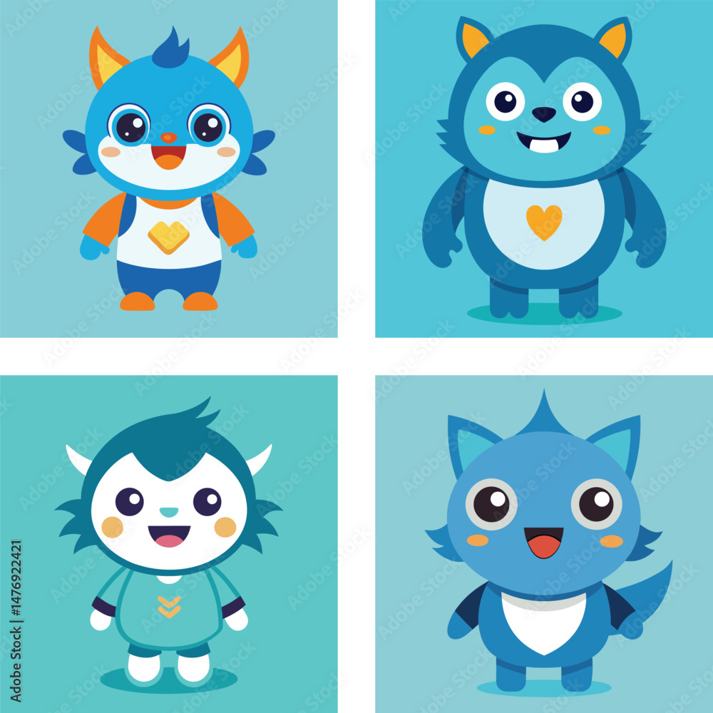 Adorable Character Set: Mythical Animal Friends Adorable Character Set: Mythical Animal Friends