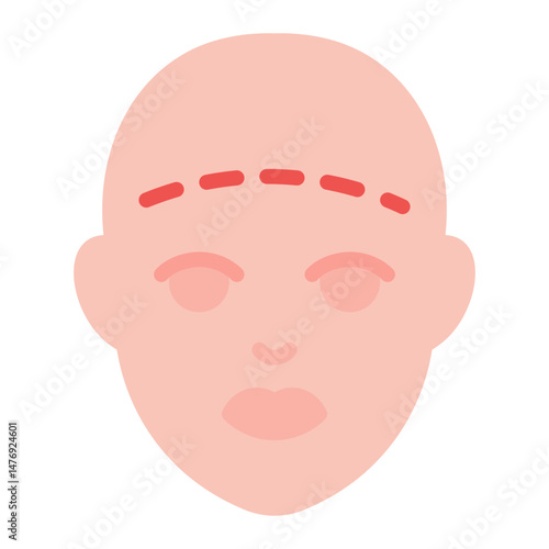 Facelift icon vector image. Can be used for Plastic and Cosmetic Surgery.