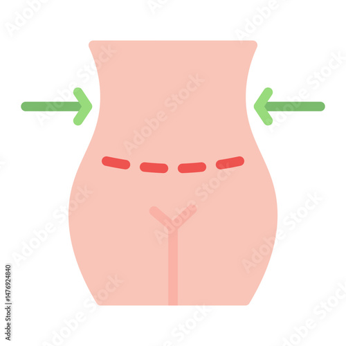 Liposuction icon vector image. Can be used for Plastic and Cosmetic Surgery.